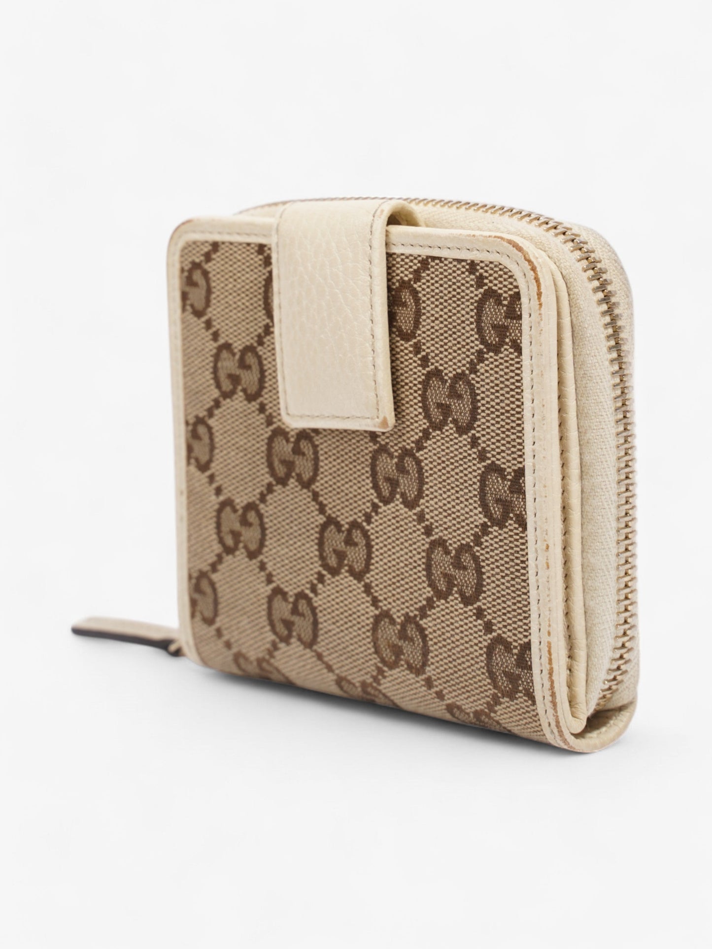 Gucci GG Bi-Fold Wallet Beige / White Canvas