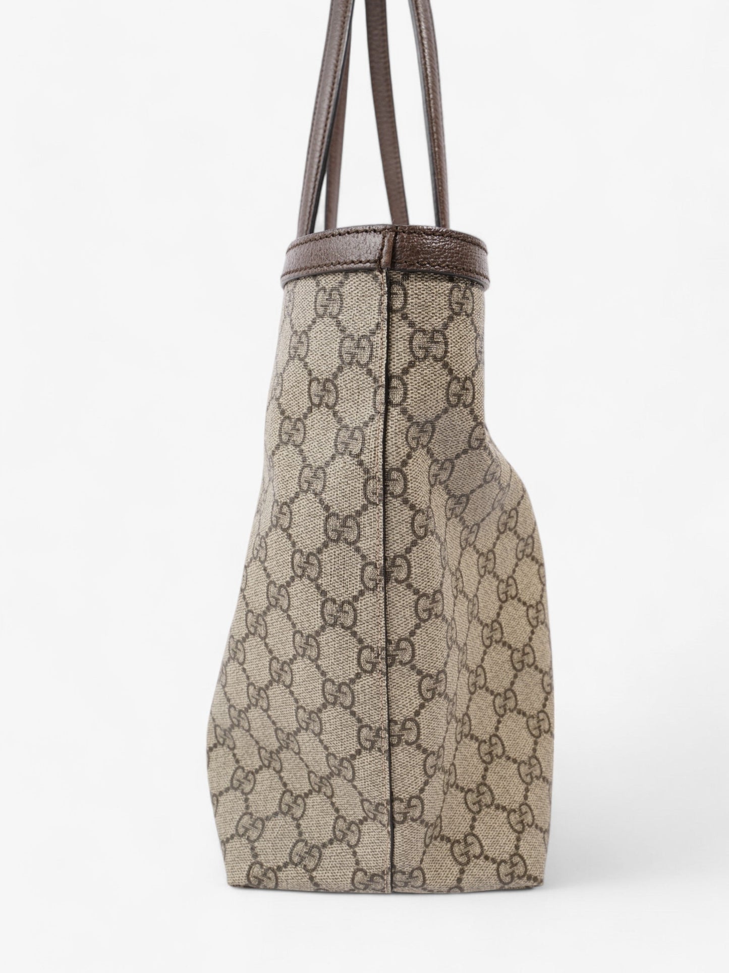 Gucci Ophelia Tote GG Supreme / Brown / Green Coated Canvas Medium