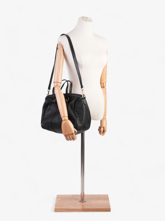 Gucci Boston Bag Microguccissima Black Leather