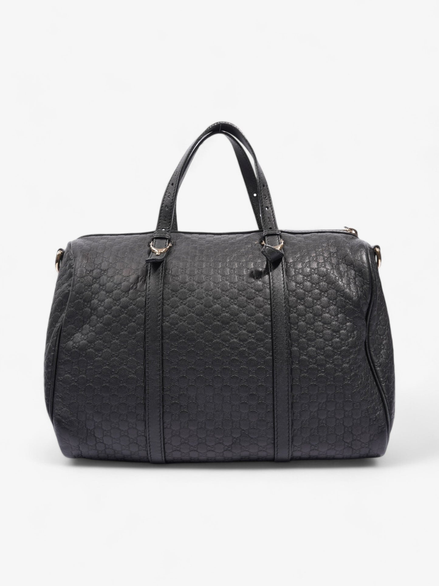 Gucci Boston Bag Microguccissima Black Leather
