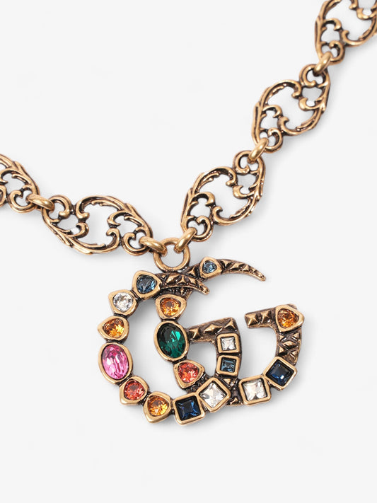Gucci GG Drop Necklace Aged Gold / Multicoloured Base Metal