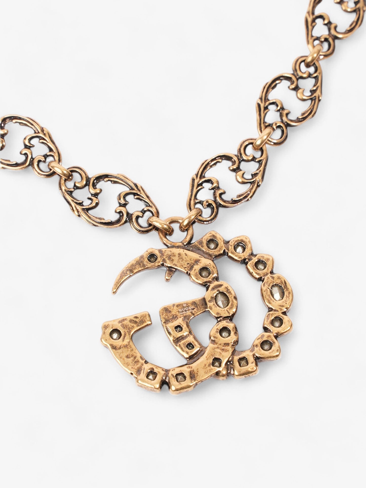 Gucci GG Drop Necklace Aged Gold / Multicoloured Base Metal