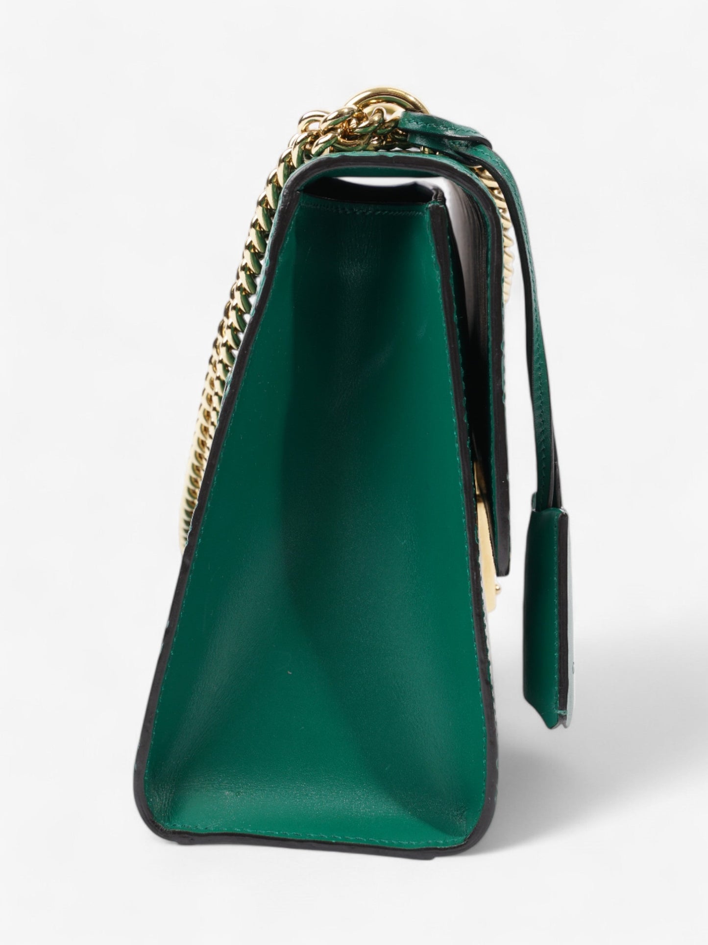 Gucci Padlock Emerald Calfskin Leather Medium
