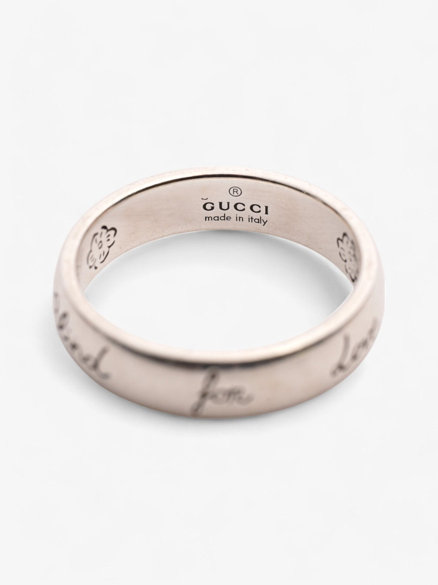 Gucci Blind for Love Ring Silver Silver Sterling 18 (58mm)