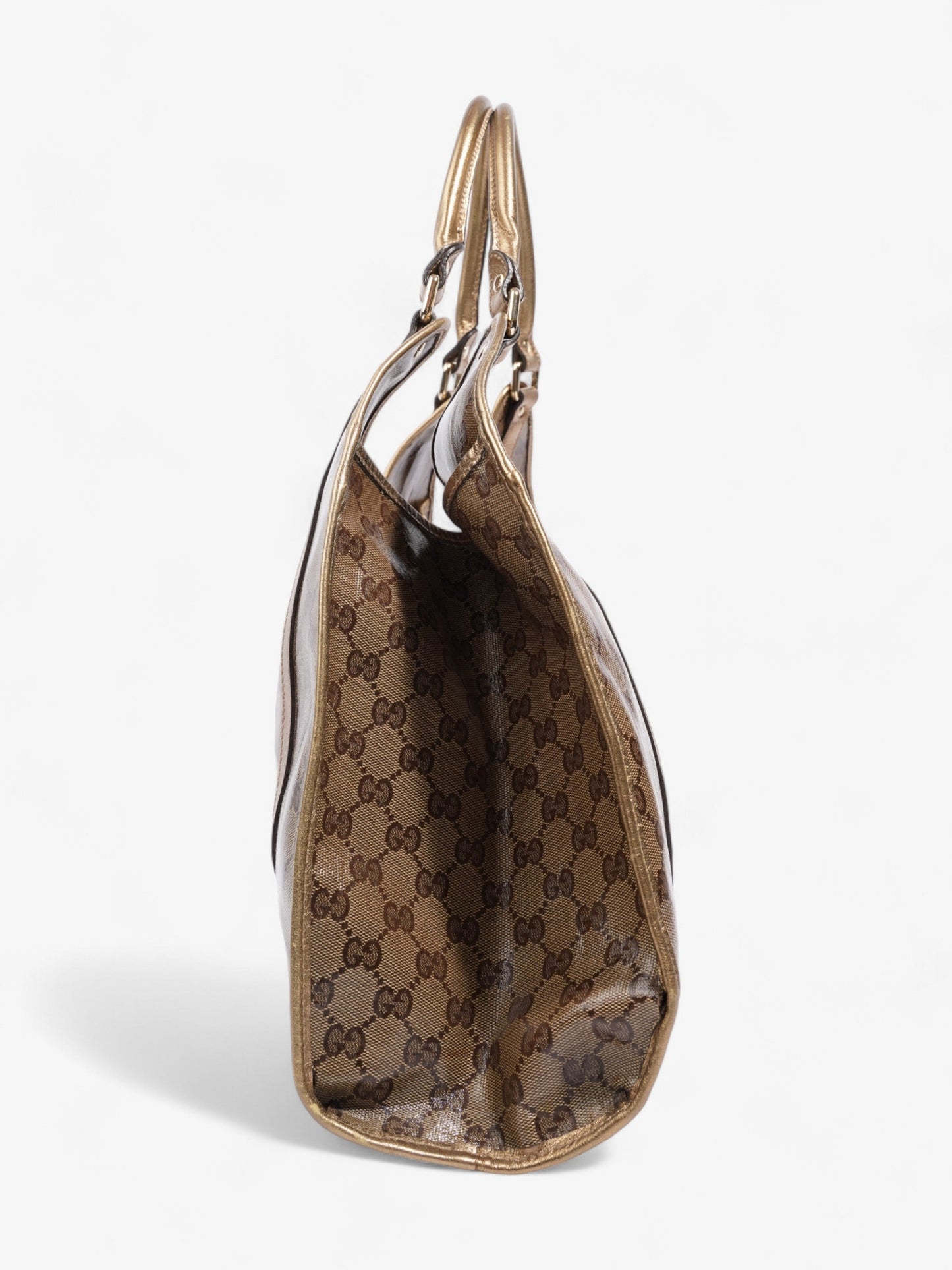 Gucci Crystal Jackie  Gold GG Supreme Patent Leather