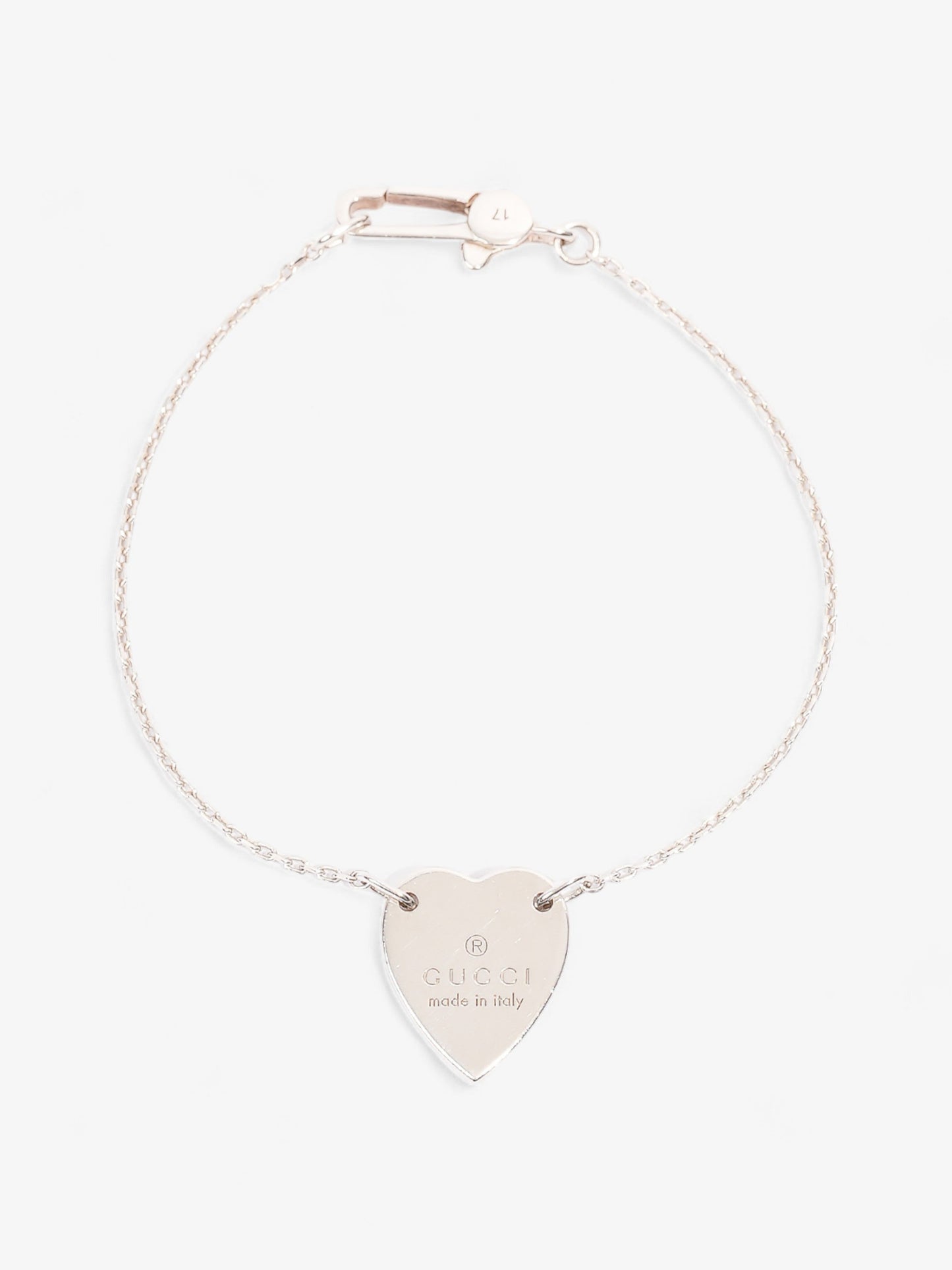 Gucci Heart Bracelet Silver Silver Sterling 17