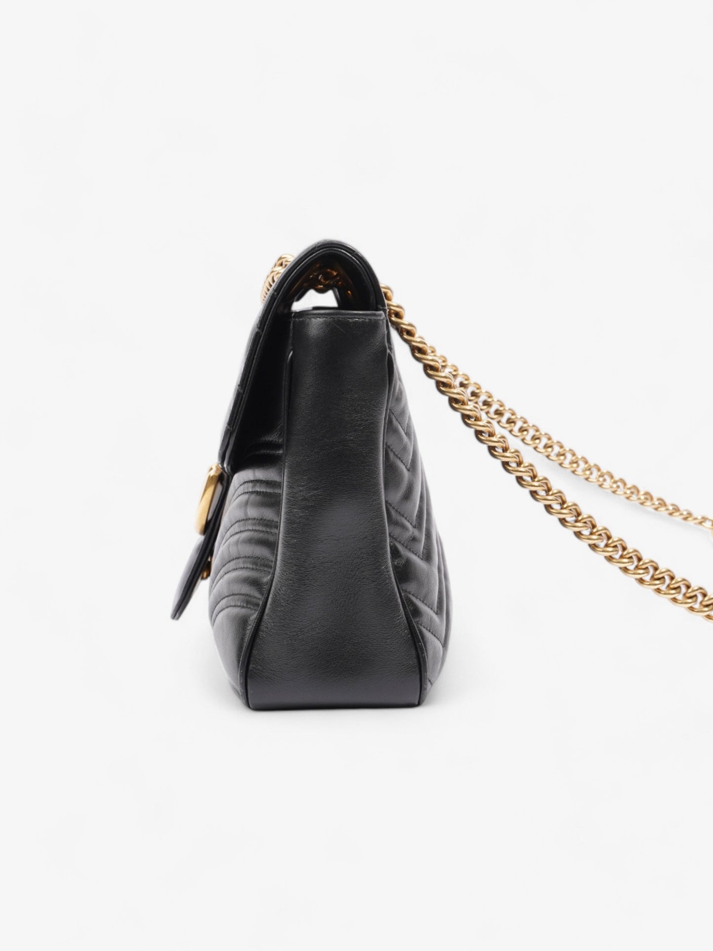 Gucci GG Marmont Black Matelasse Leather Medium