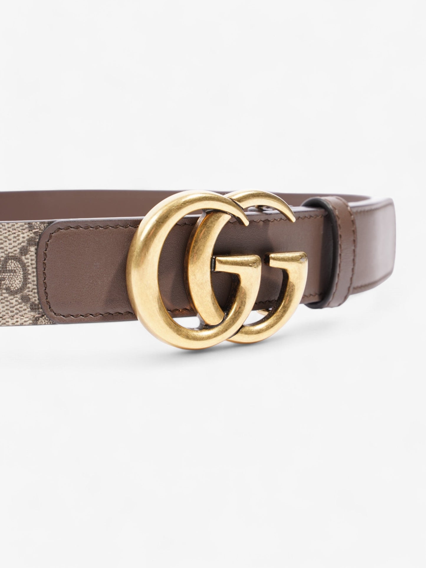 Gucci GG Marmont Belt Gold / GG Supreme Canvas 80cm / 32"