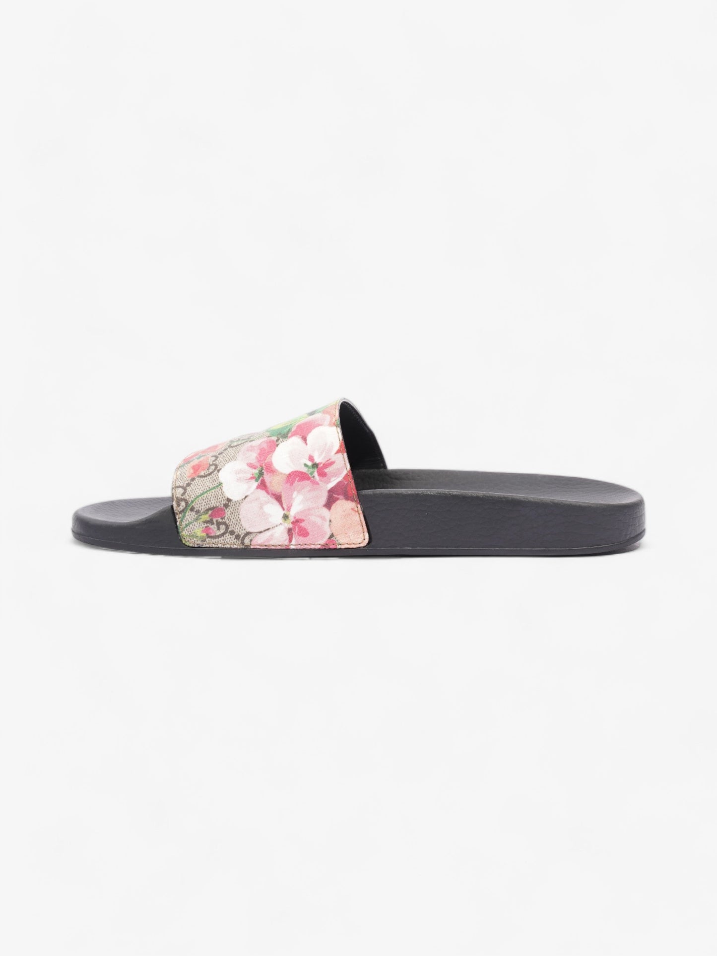 Gucci GG Blooms Slide Sandal Black / GG Supreme Floral Rubber EU 42 UK 9