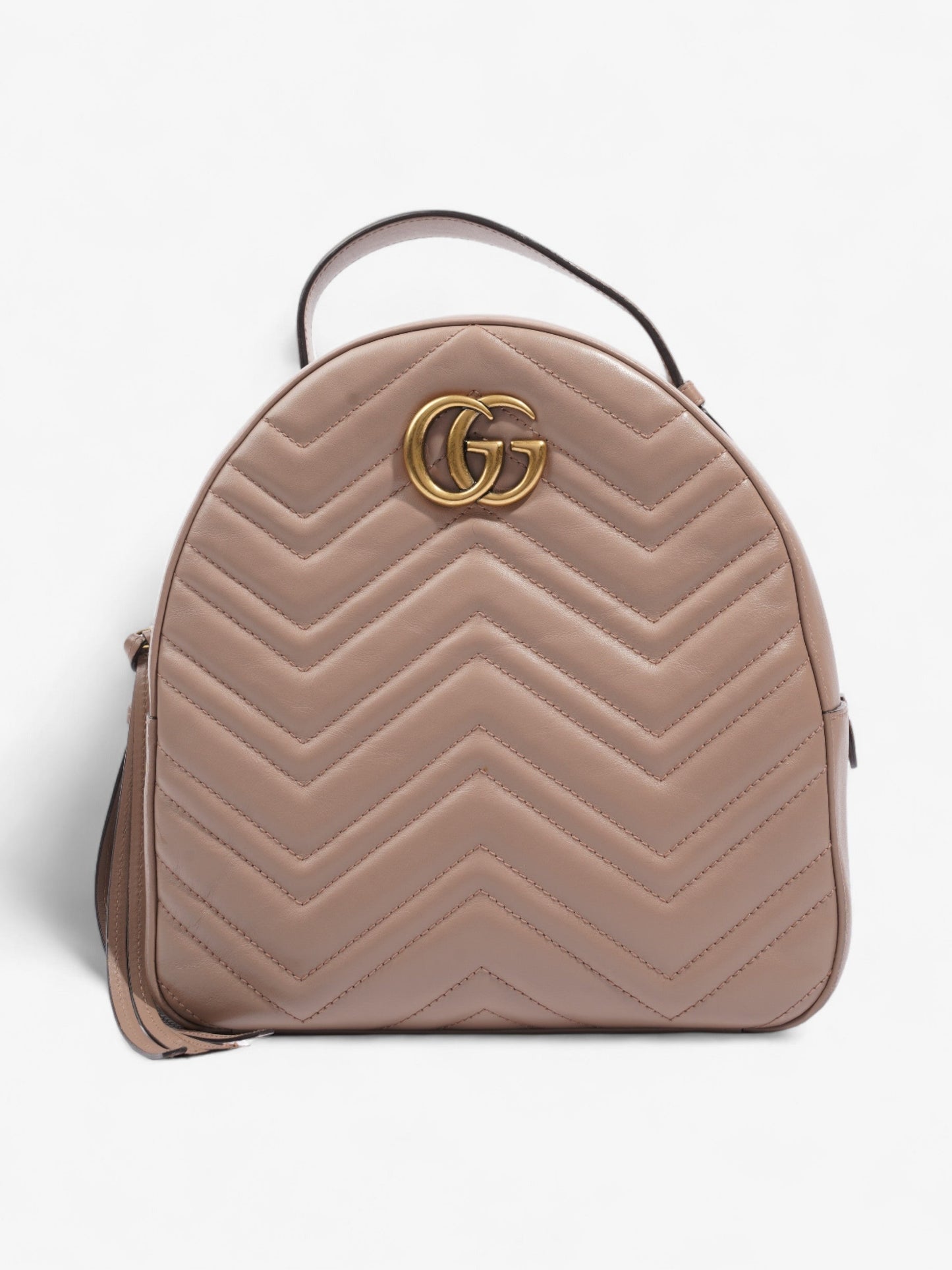 Gucci GG Marmont Backpack Dusty Pink Matelasse Leather