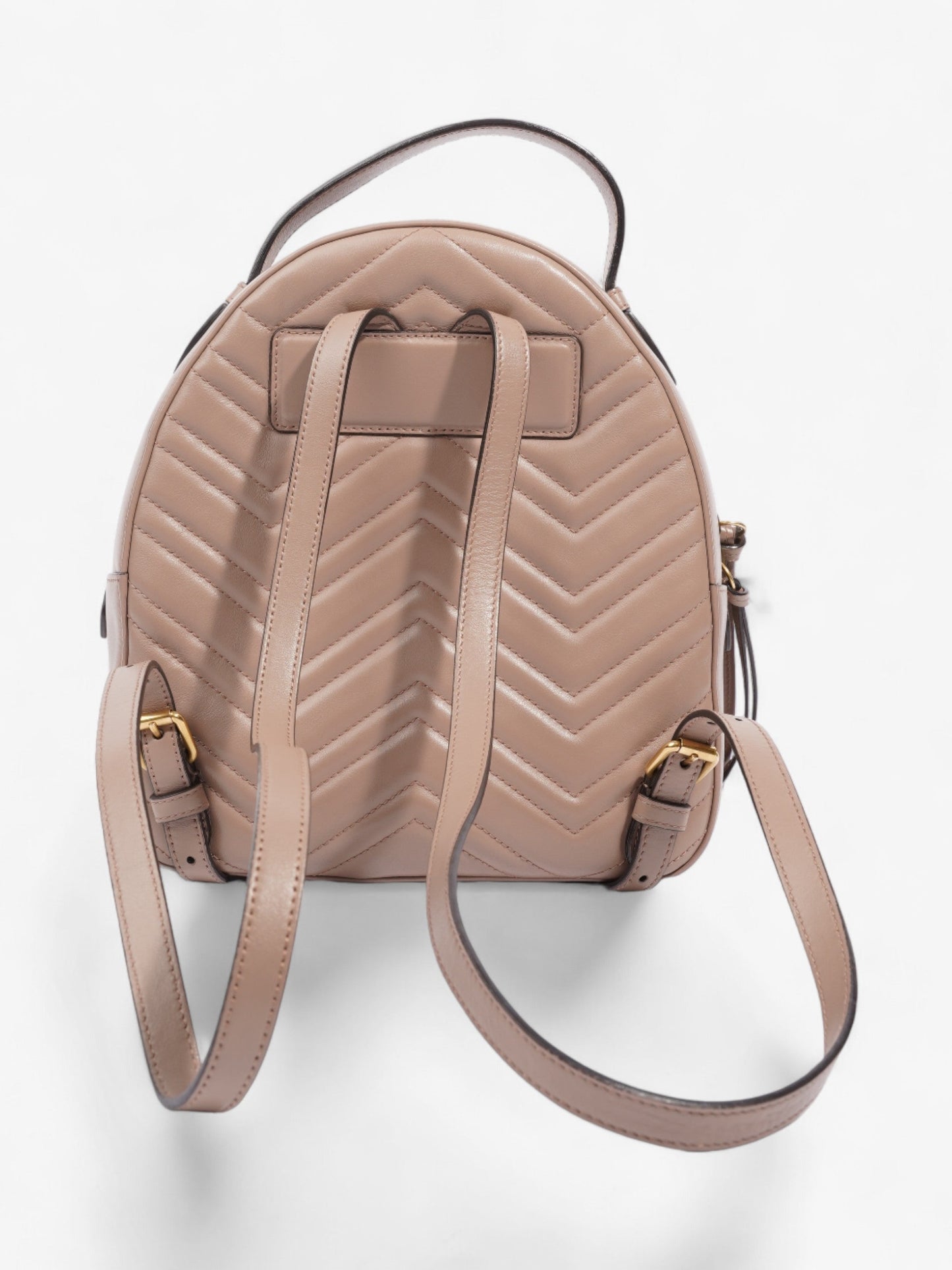 Gucci GG Marmont Backpack Dusty Pink Matelasse Leather