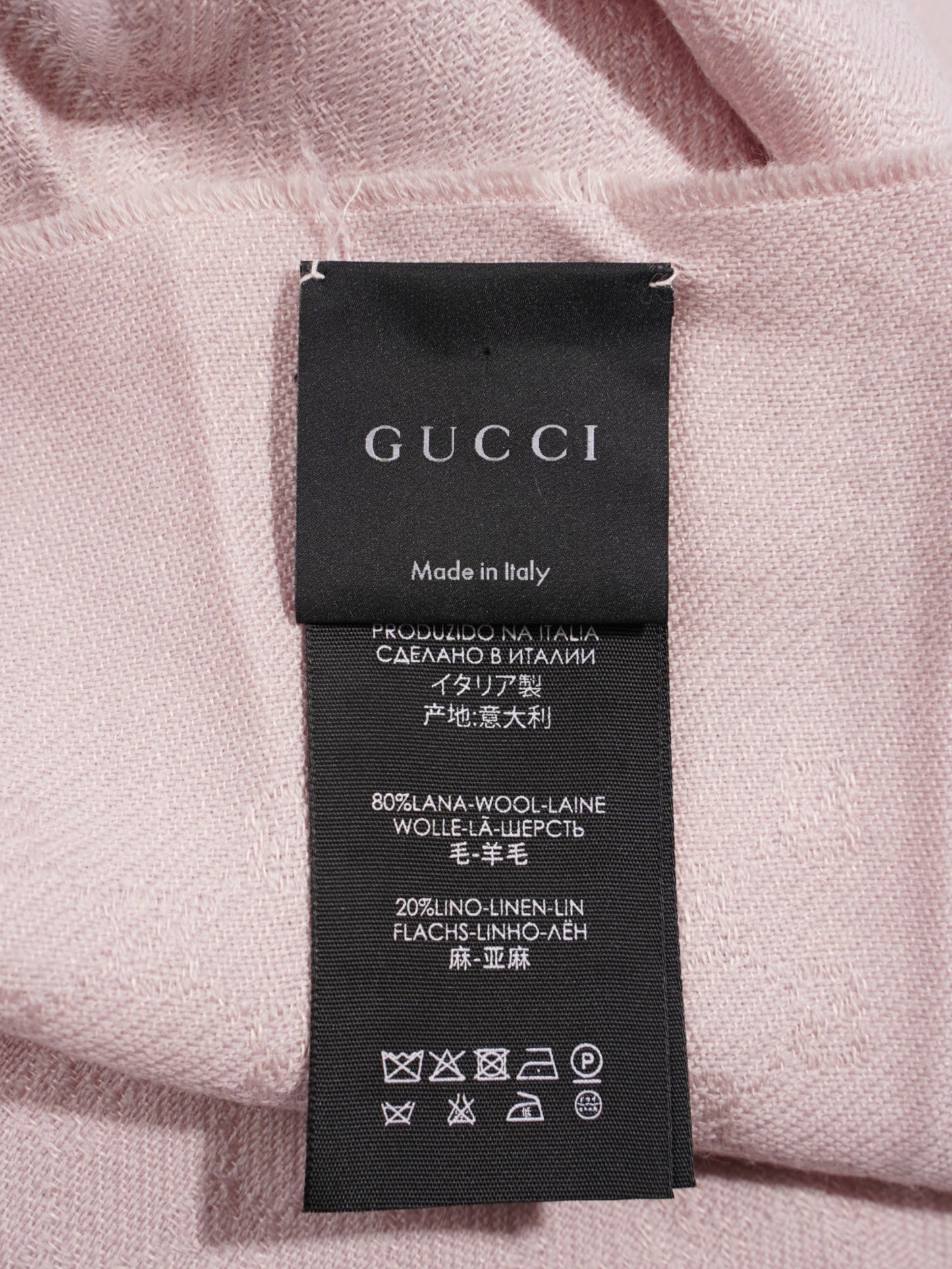 Gucci GG Scarf Pink Wool