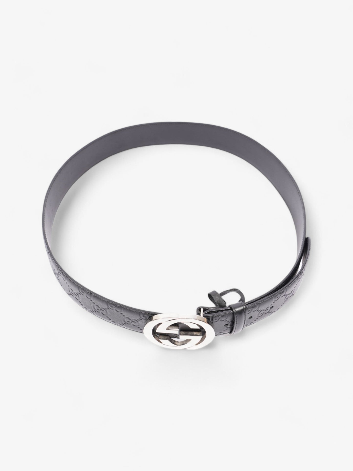 Gucci Interlocking G Belt Black Leather 100cm / 40"