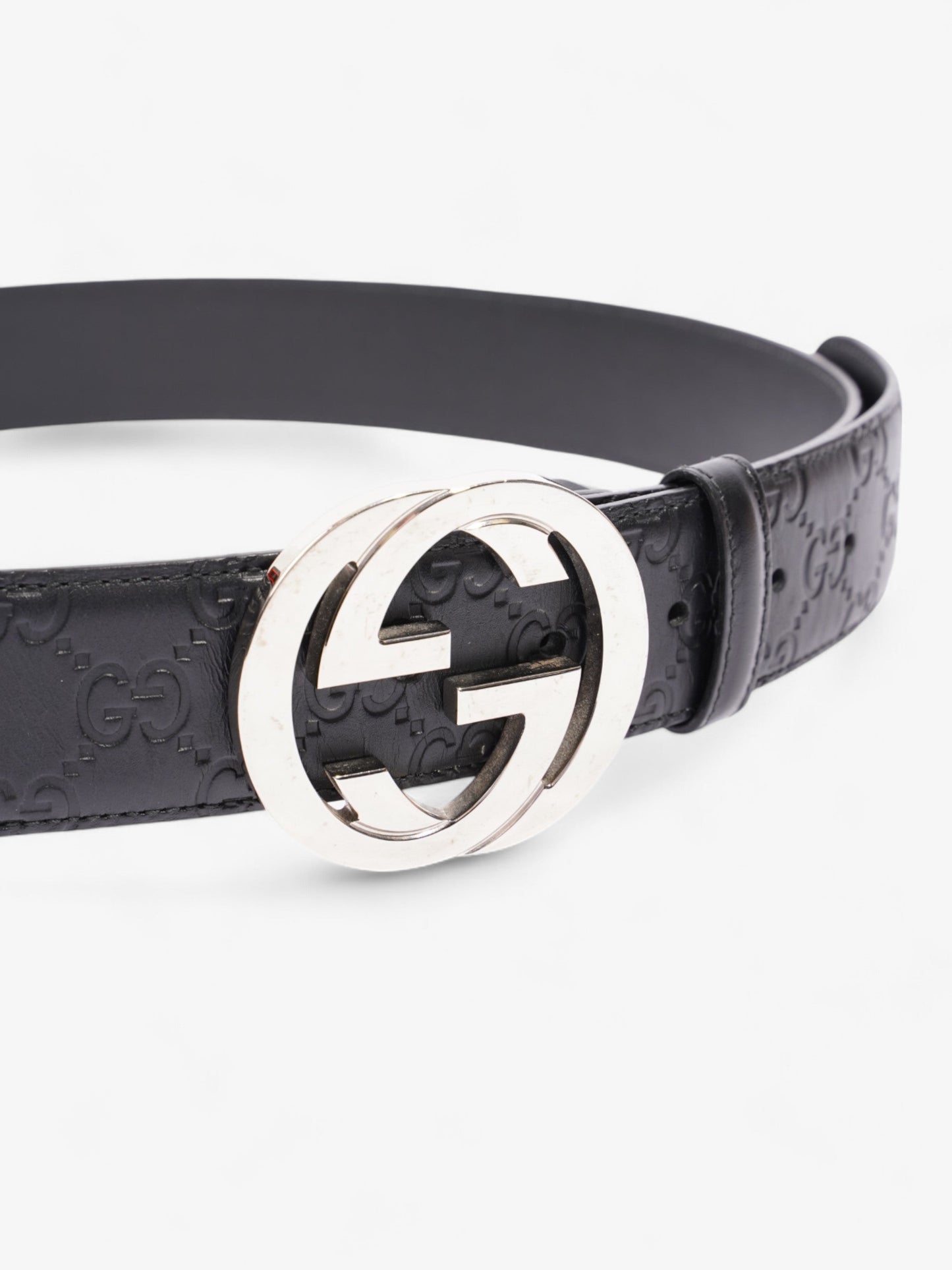 Gucci Interlocking G Belt Black Leather 100cm / 40"