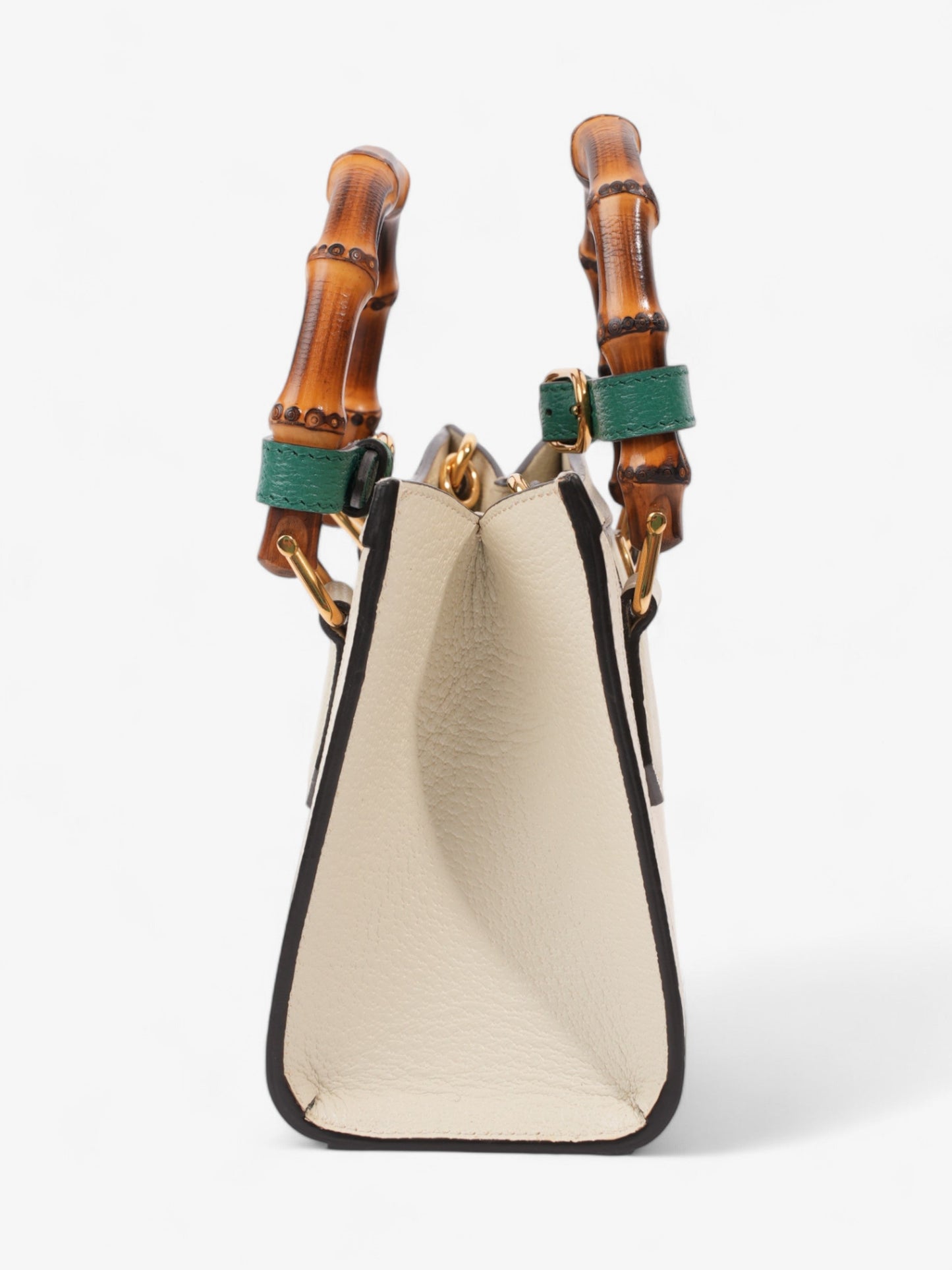 Gucci Diana Tote White / Brown Canvas Mini