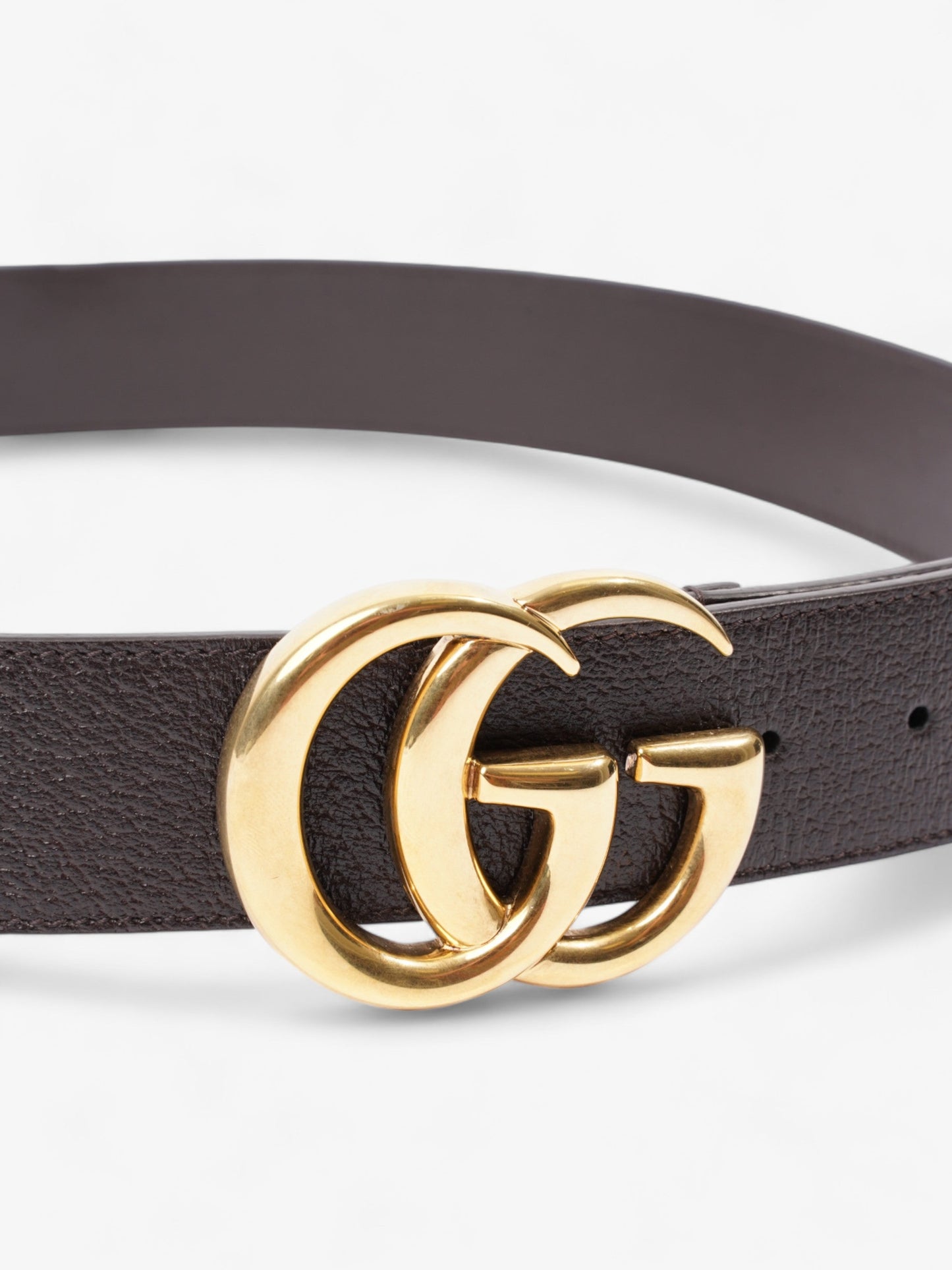 Gucci Reversible Double G Buckle Belt Black/Brown / Gold Leather 100cm 40"