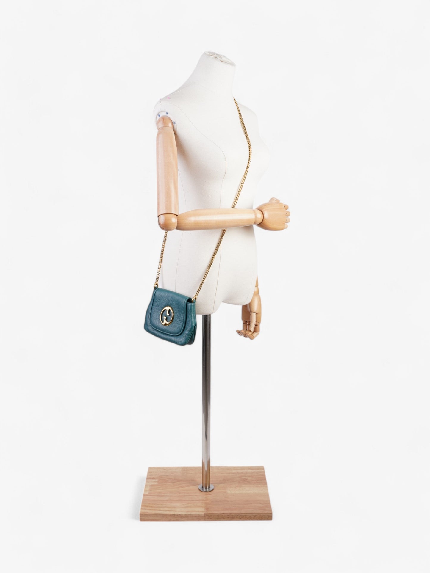 Gucci 1973 Crossbody Teal Leather
