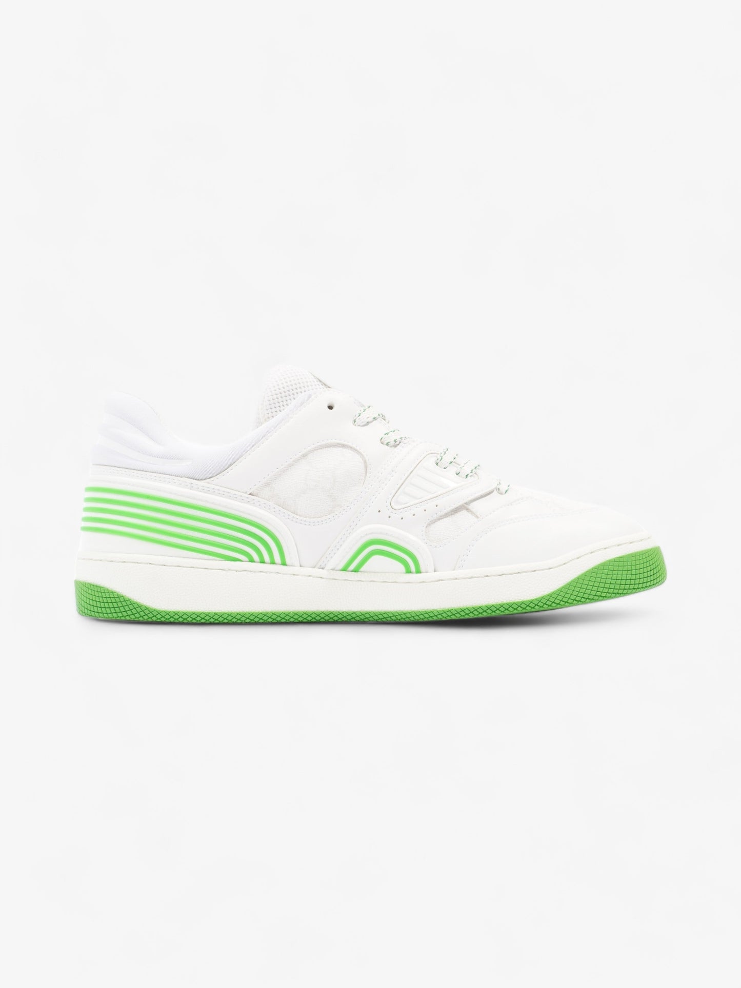 Gucci Demetra Basket Low Top White / Green Polyurethane EU 39.5 UK 6.5