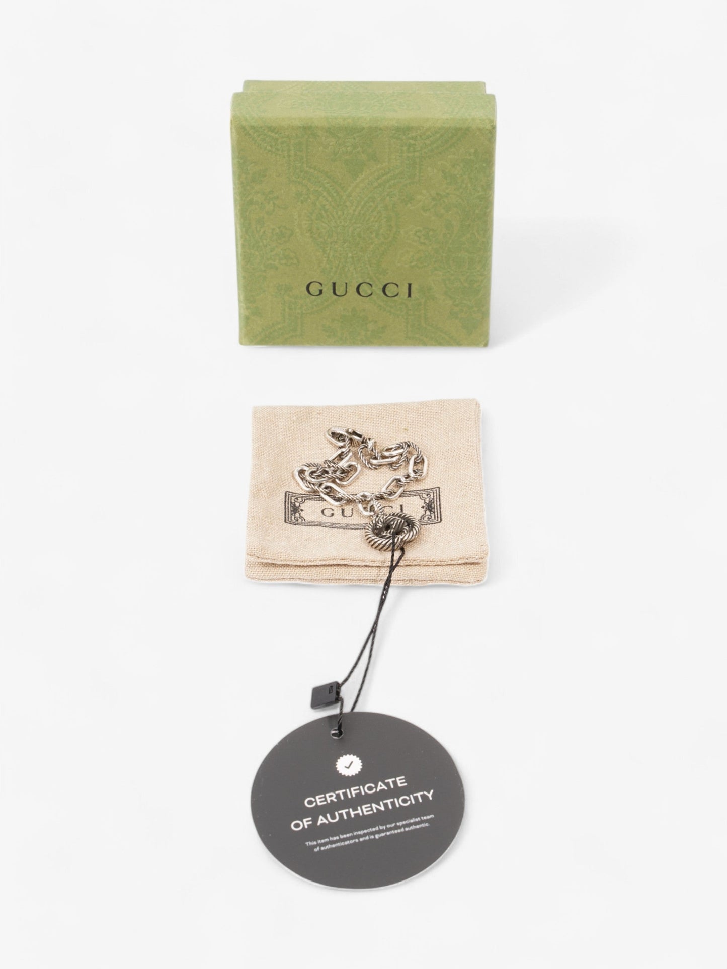 Gucci Interlocking G Chain Bracelet Silver Silver Sterling 16