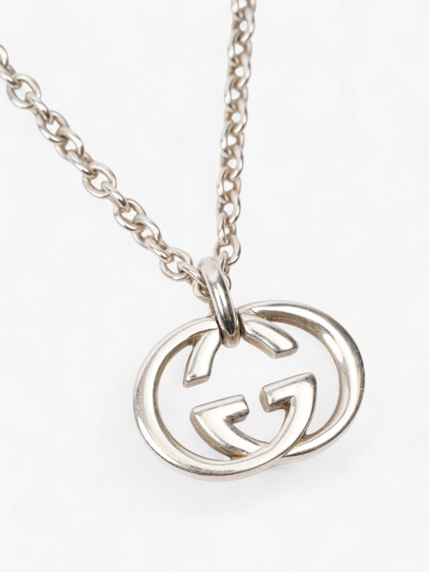 Gucci Interlocking G Necklace Silver Silver Sterling