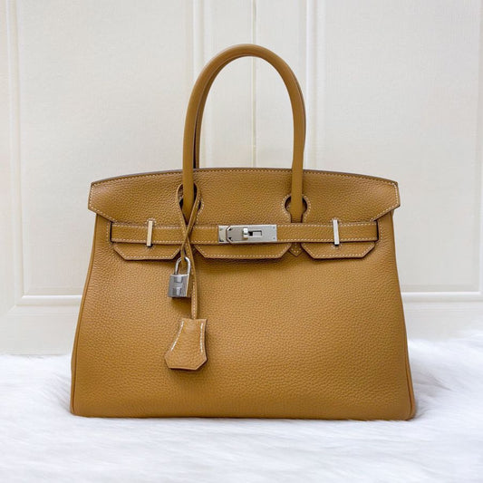 Hermes Birkin 30 in Brown (Likely Natural Sable) Togo Leather and PHW