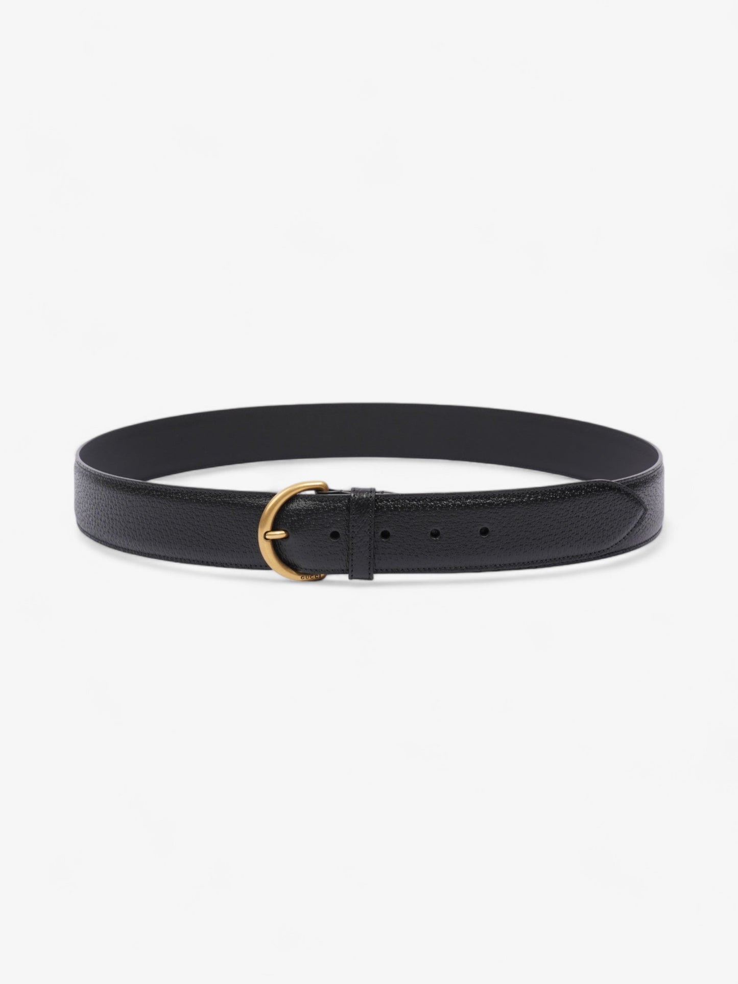 Gucci Buckle Belt Black Leather 105cm 42"