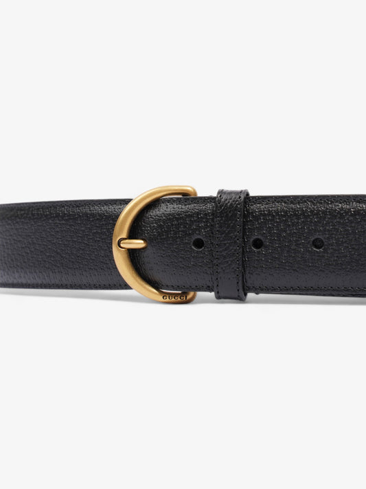 Gucci Buckle Belt Black Leather 105cm 42"