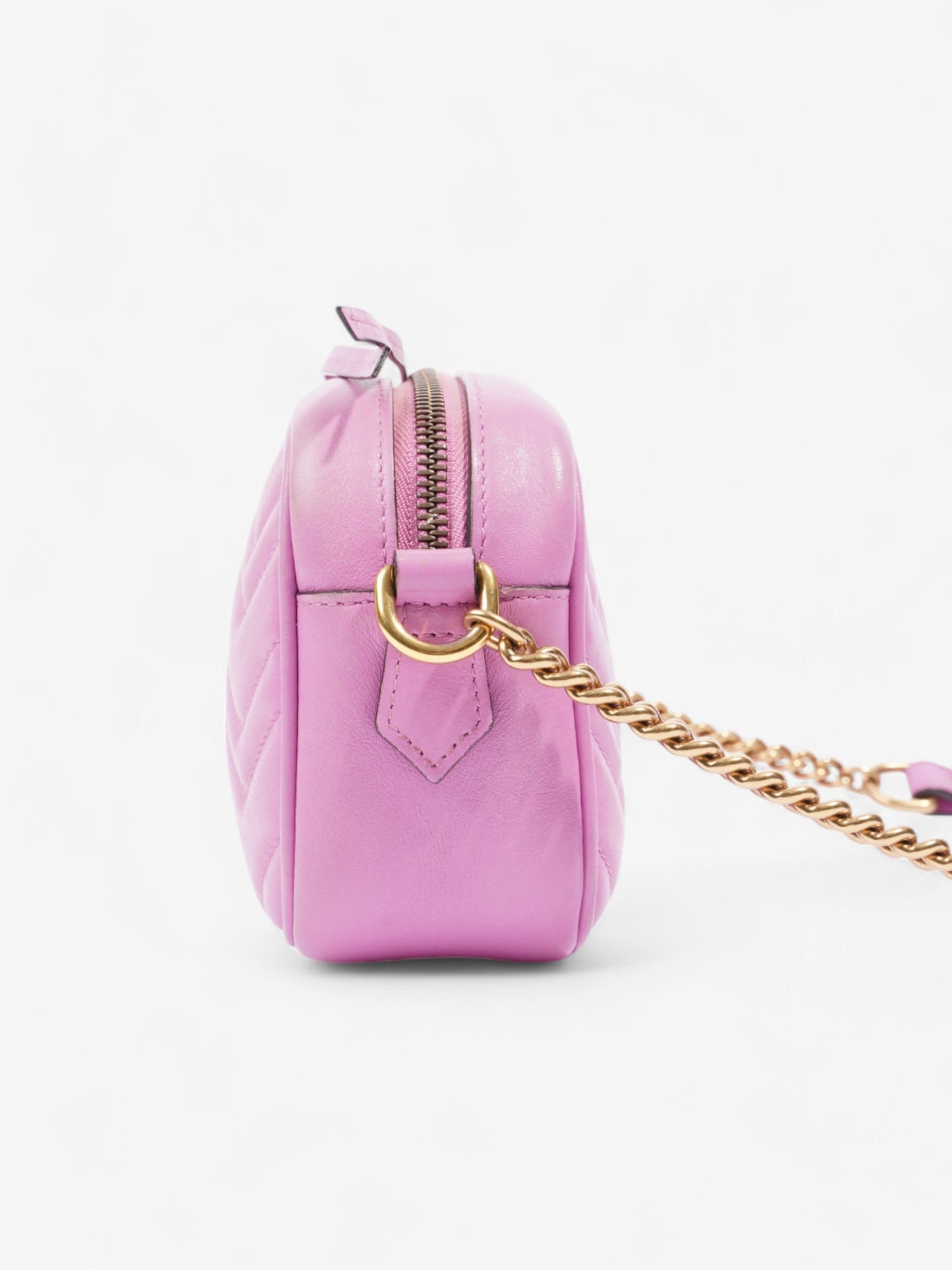 Gucci GG Marmont Camera Pink Matelasse Leather Mini