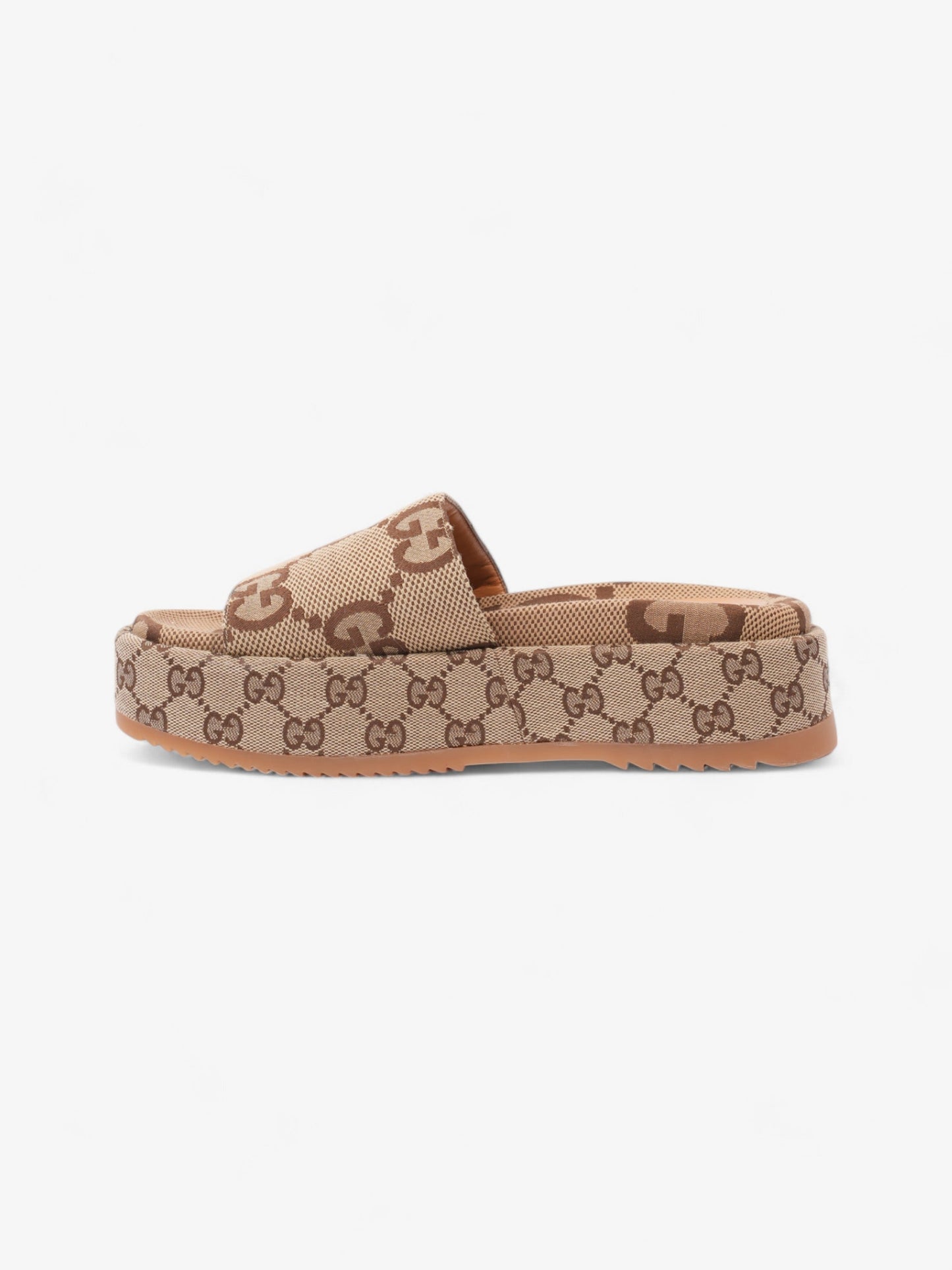 Gucci GG Platform Slides Beige  Canvas EU 39.5 UK 6.5