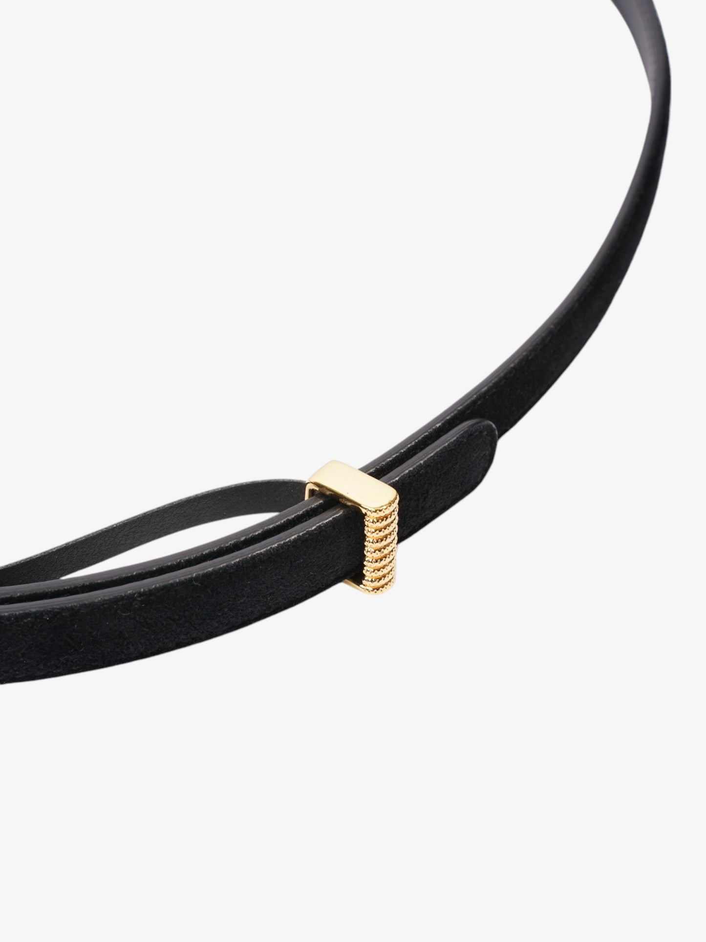 Gucci GG Marmont Thin Belt Black / Gold Suede 90cm / 36"