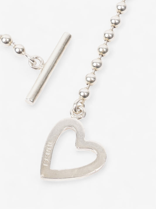 Gucci Heart Toggle Bracelet Silver Silver Sterling 16