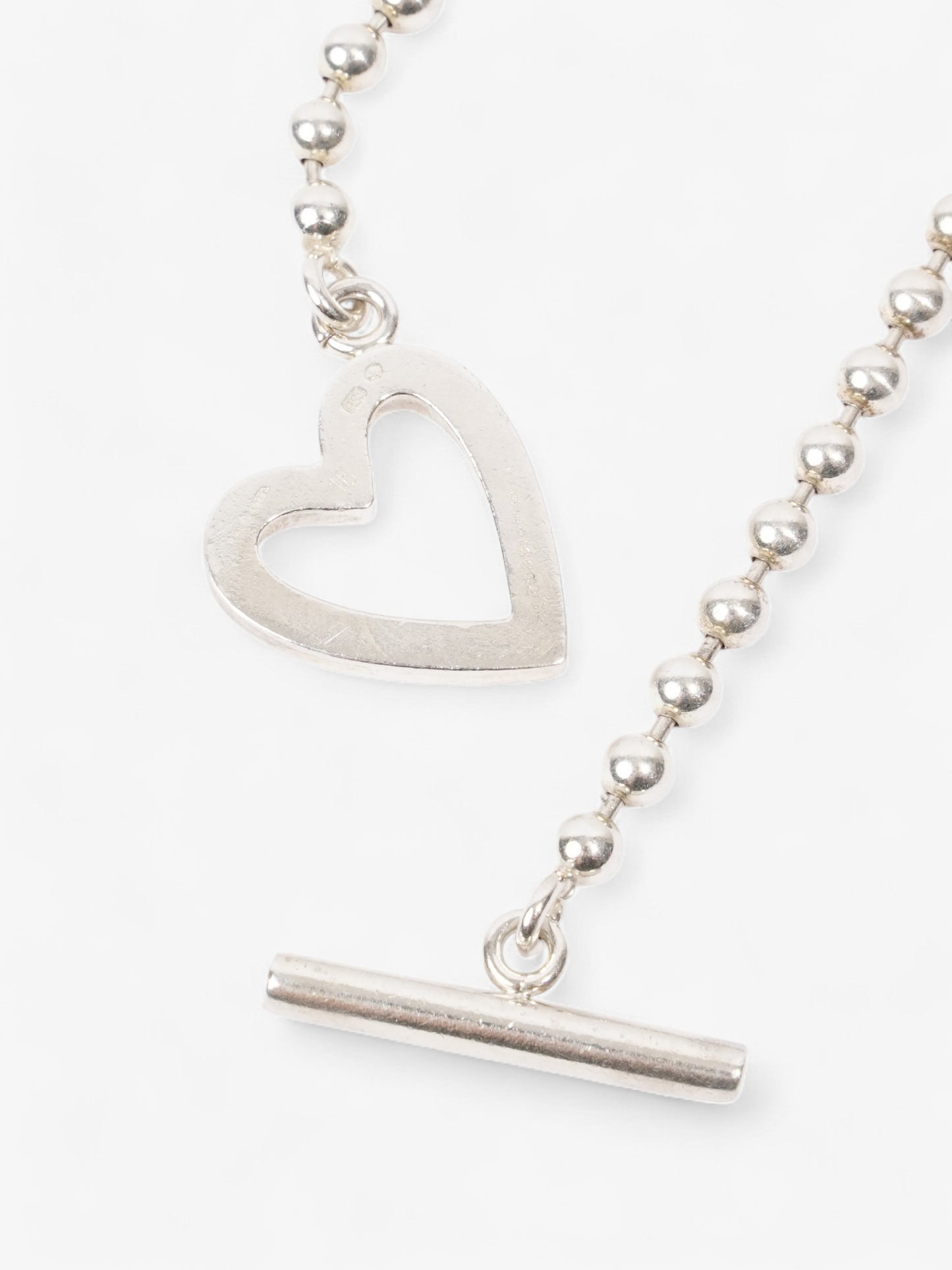 Gucci Heart Toggle Bracelet Silver Silver Sterling 16