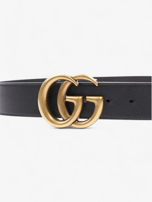 Gucci GG Marmont 2015 Re-Edition Wide Belt Black Leather 80cm / 32"
