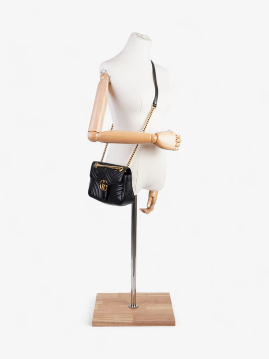 Gucci GG Marmont Black Matelasse Leather Small