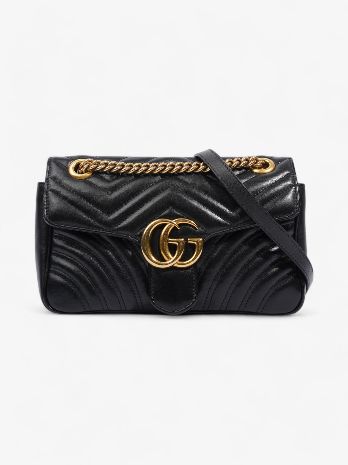 Gucci GG Marmont Black Matelasse Leather Small