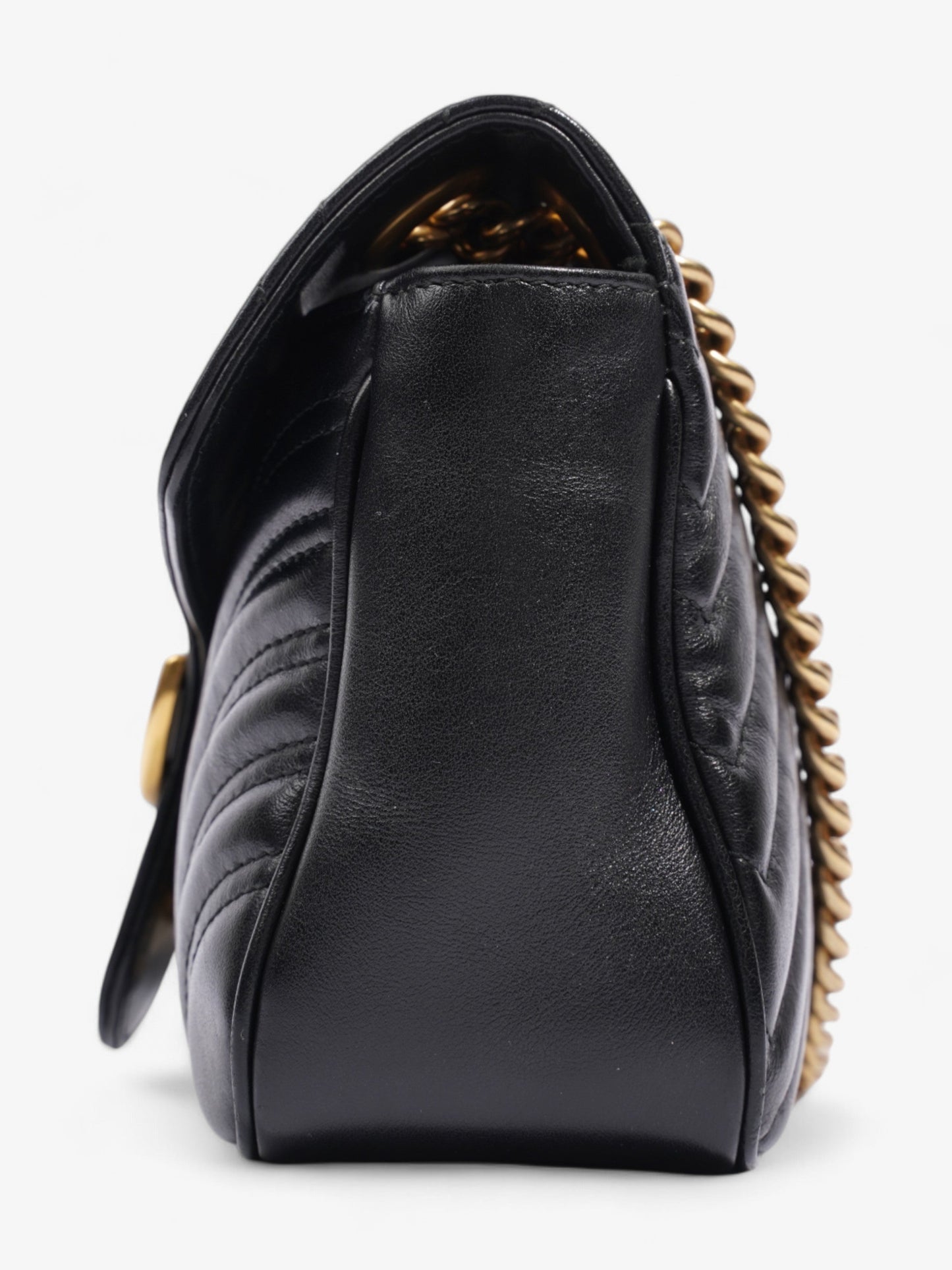 Gucci GG Marmont Black Matelasse Leather Small