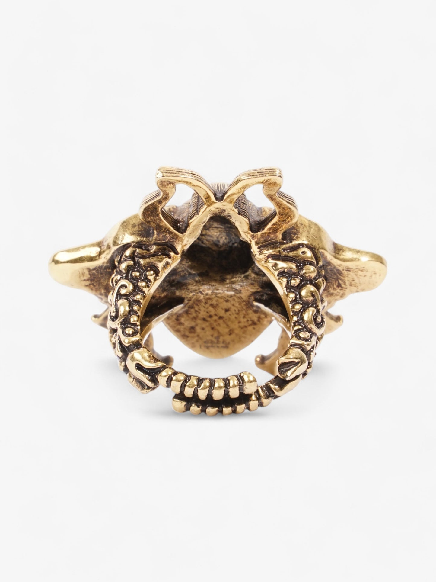 Gucci GG Bee Ring Antique Gold / Pearl Base Metal 13 (Circumference - 53mm)