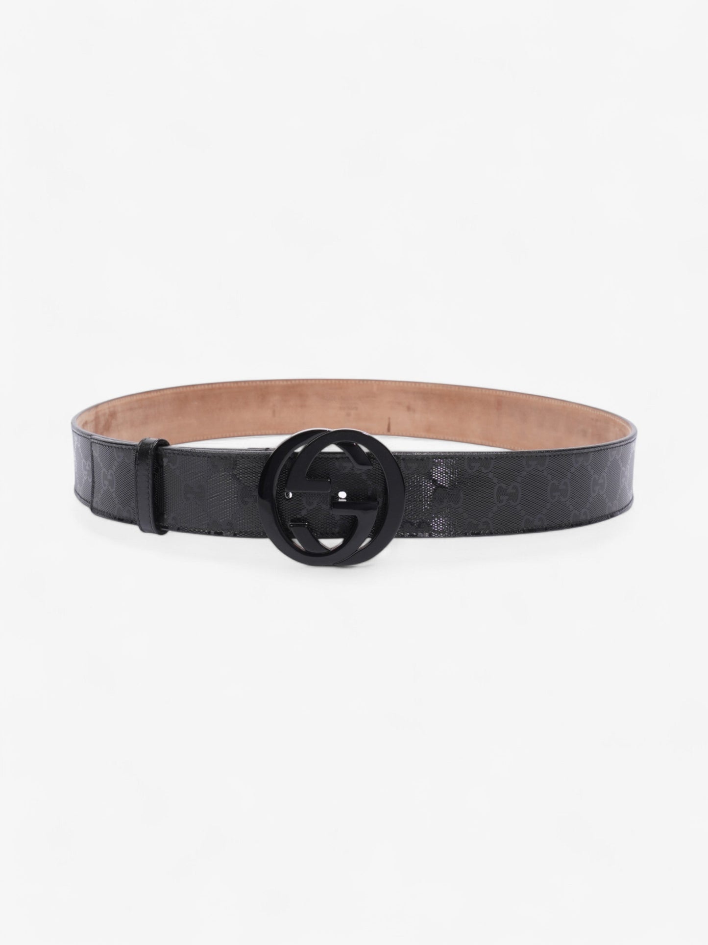 Gucci Interlocking G Belt Black Canvas 95cm / 38"