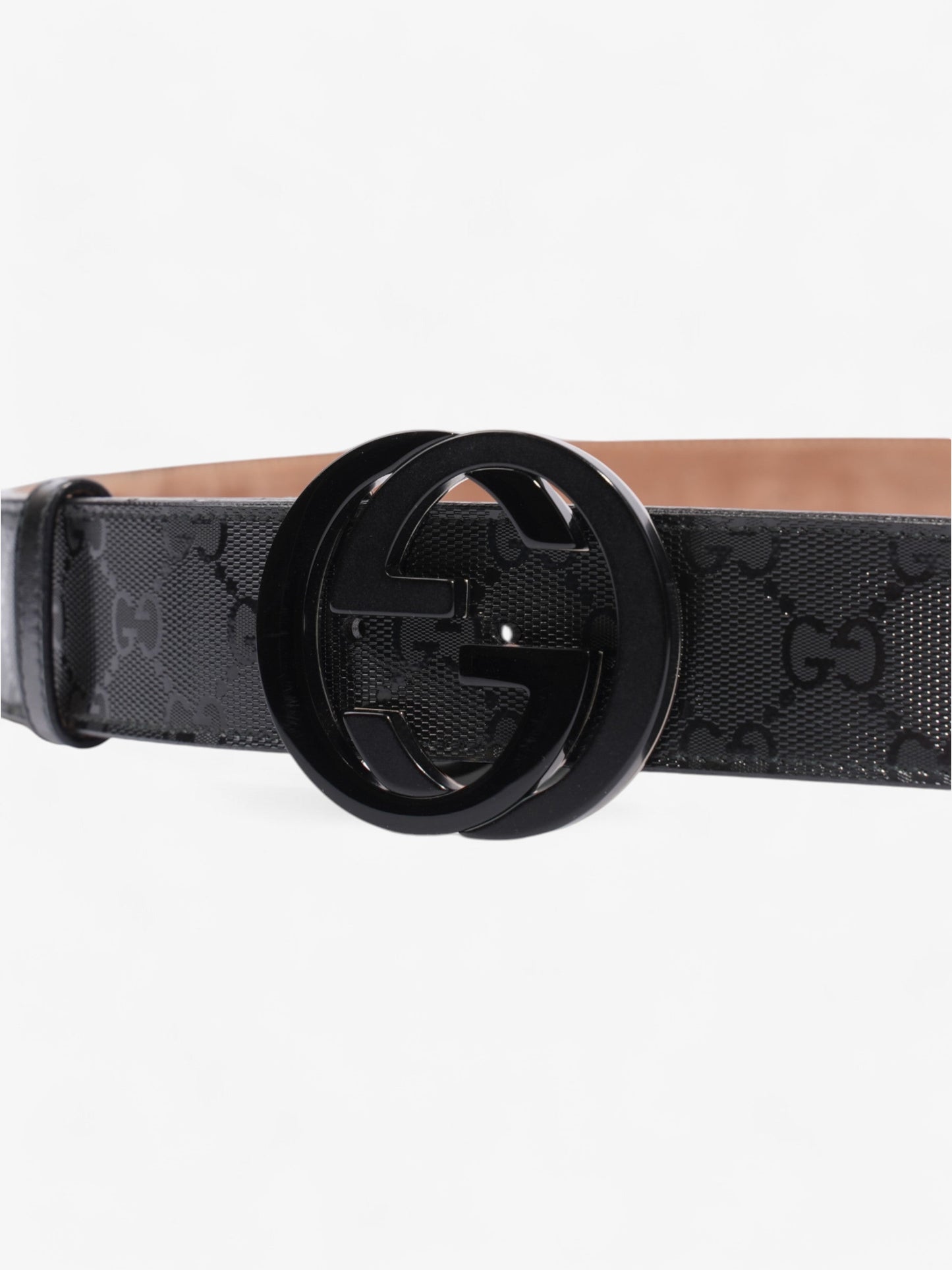 Gucci Interlocking G Belt Black Canvas 95cm / 38"