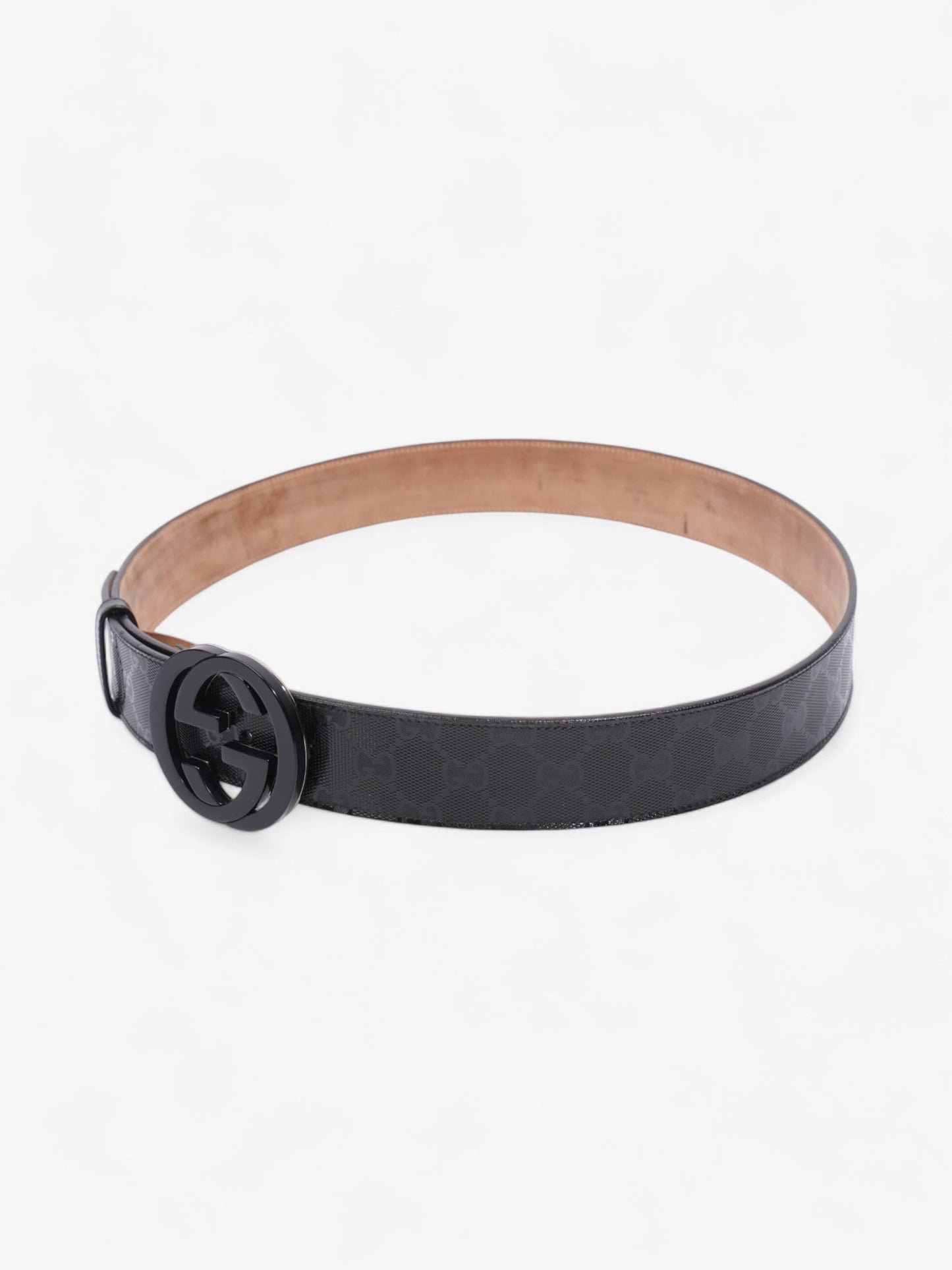 Gucci Interlocking G Belt Black Canvas 95cm / 38"