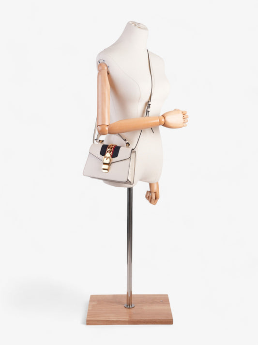 Gucci Sylvie White / Blue / Red Leather Mini