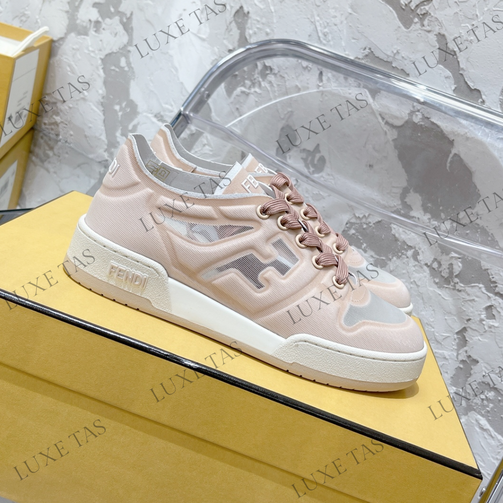 Pink Mesh Low Tops FF Match Designer Sneakers for Women