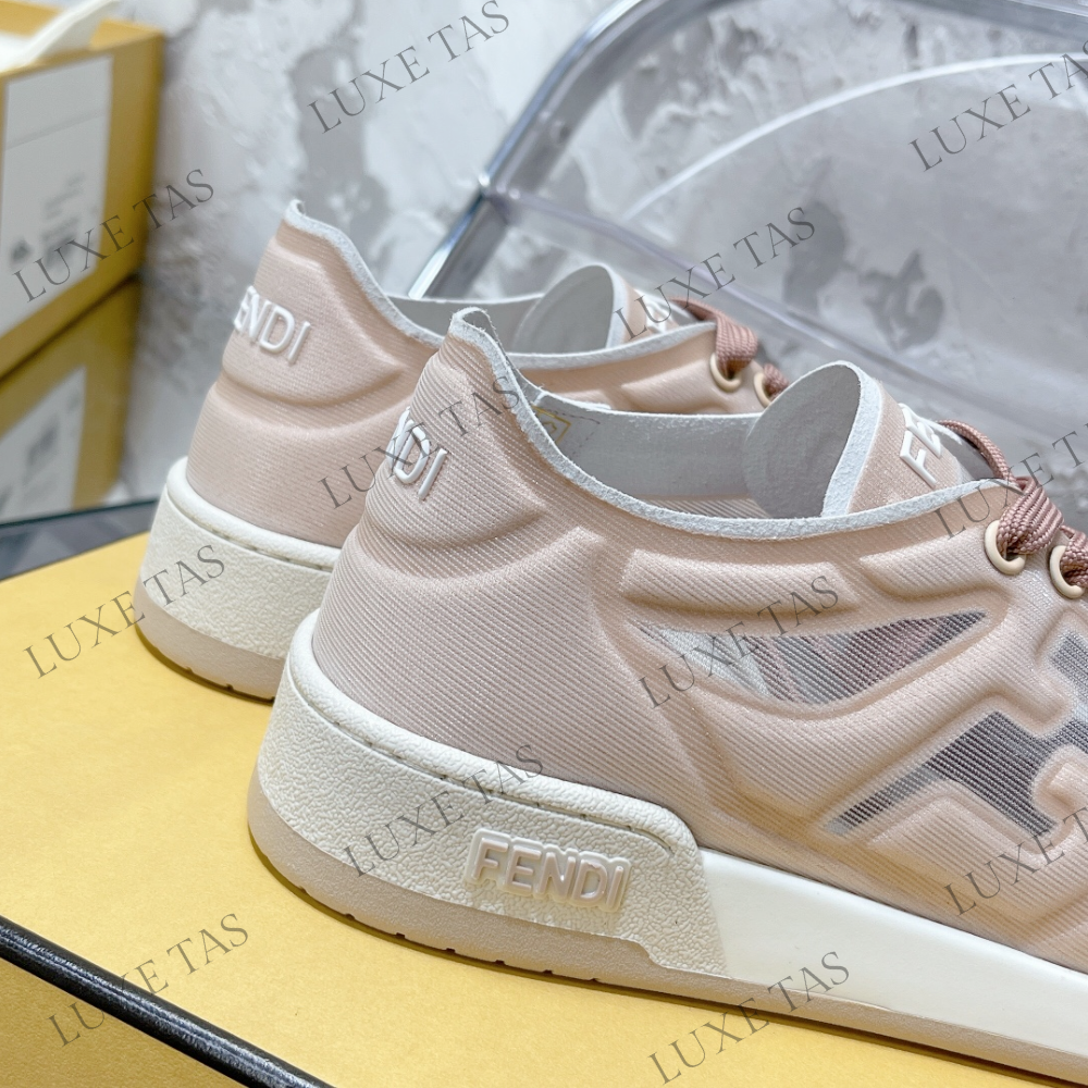 Pink Mesh Low Tops FF Match Designer Sneakers for Women