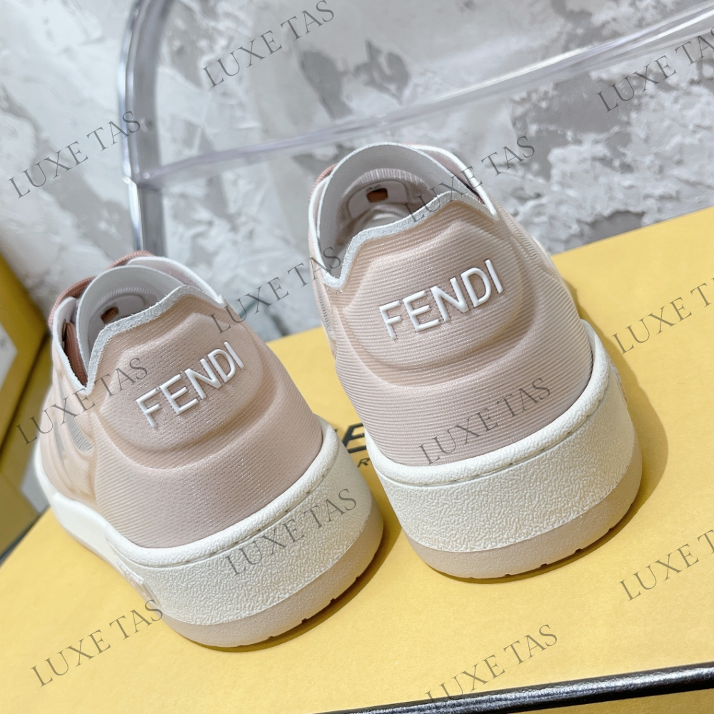 Pink Mesh Low Tops FF Match Designer Sneakers for Women