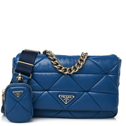 PRADA SYSTEM NAPPA LEATHER PATCHWORK BAG