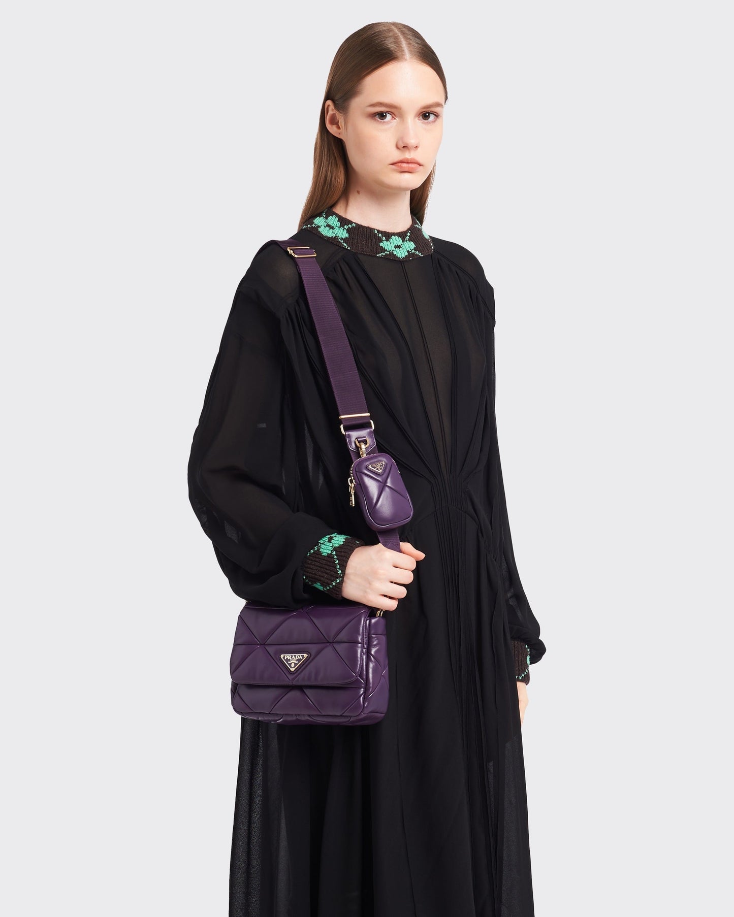 PRADA SYSTEM NAPPA LEATHER PATCHWORK BAG