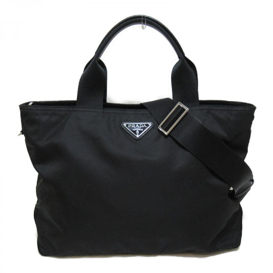 PRADA VELA TESSUTO CONVERTIBLE SMALL TOTE BAG
