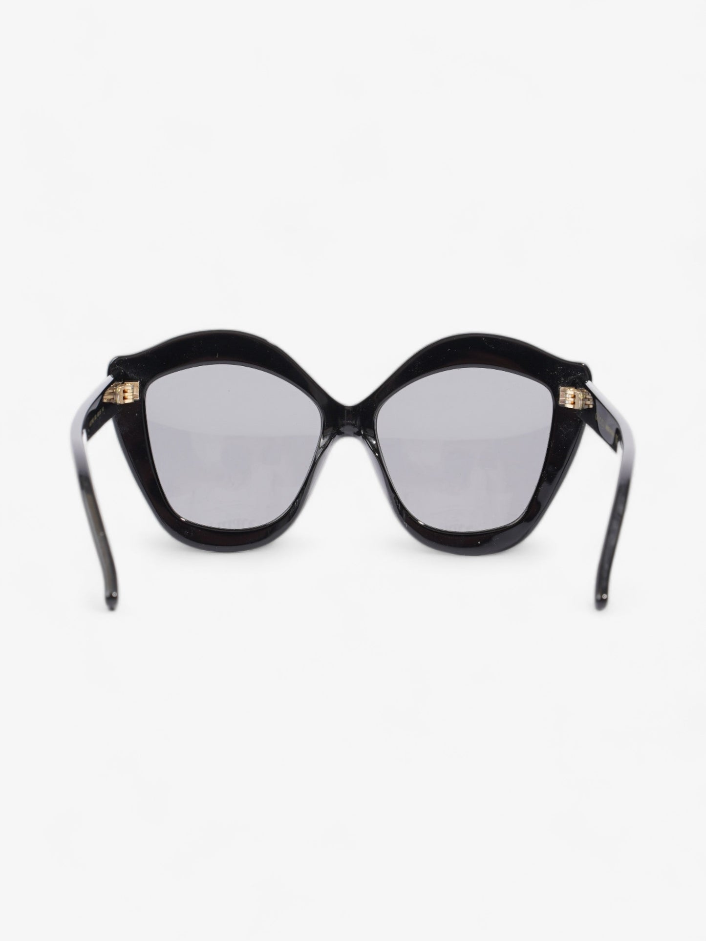 Gucci Crystal Cat Eye Sunglasses Black / Pink Acetate 140mm