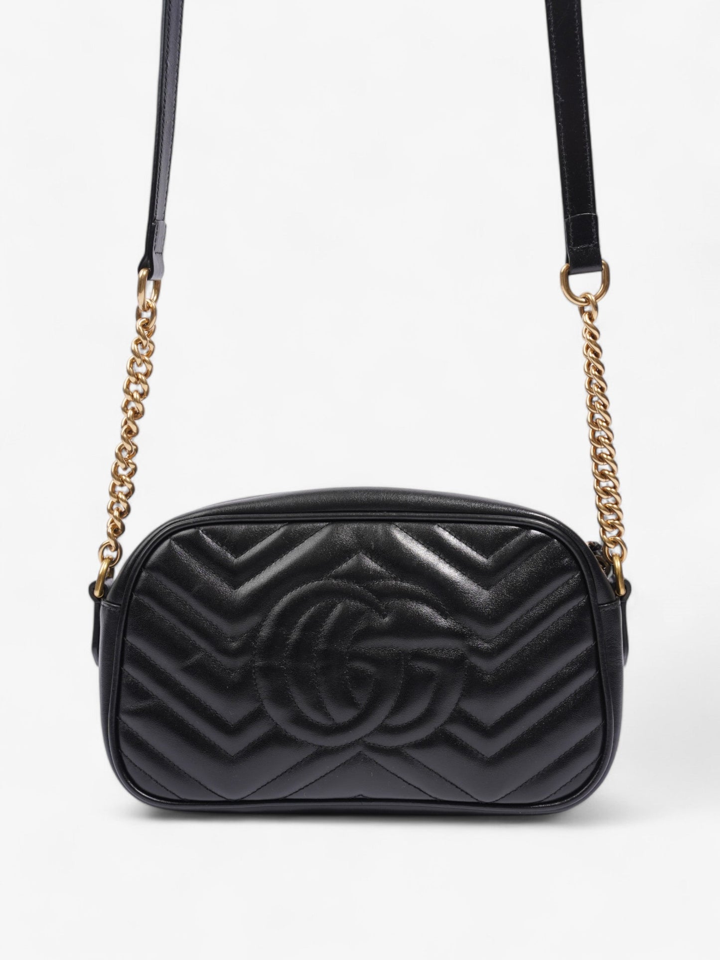 Gucci GG Marmont Black Matelasse Leather Small