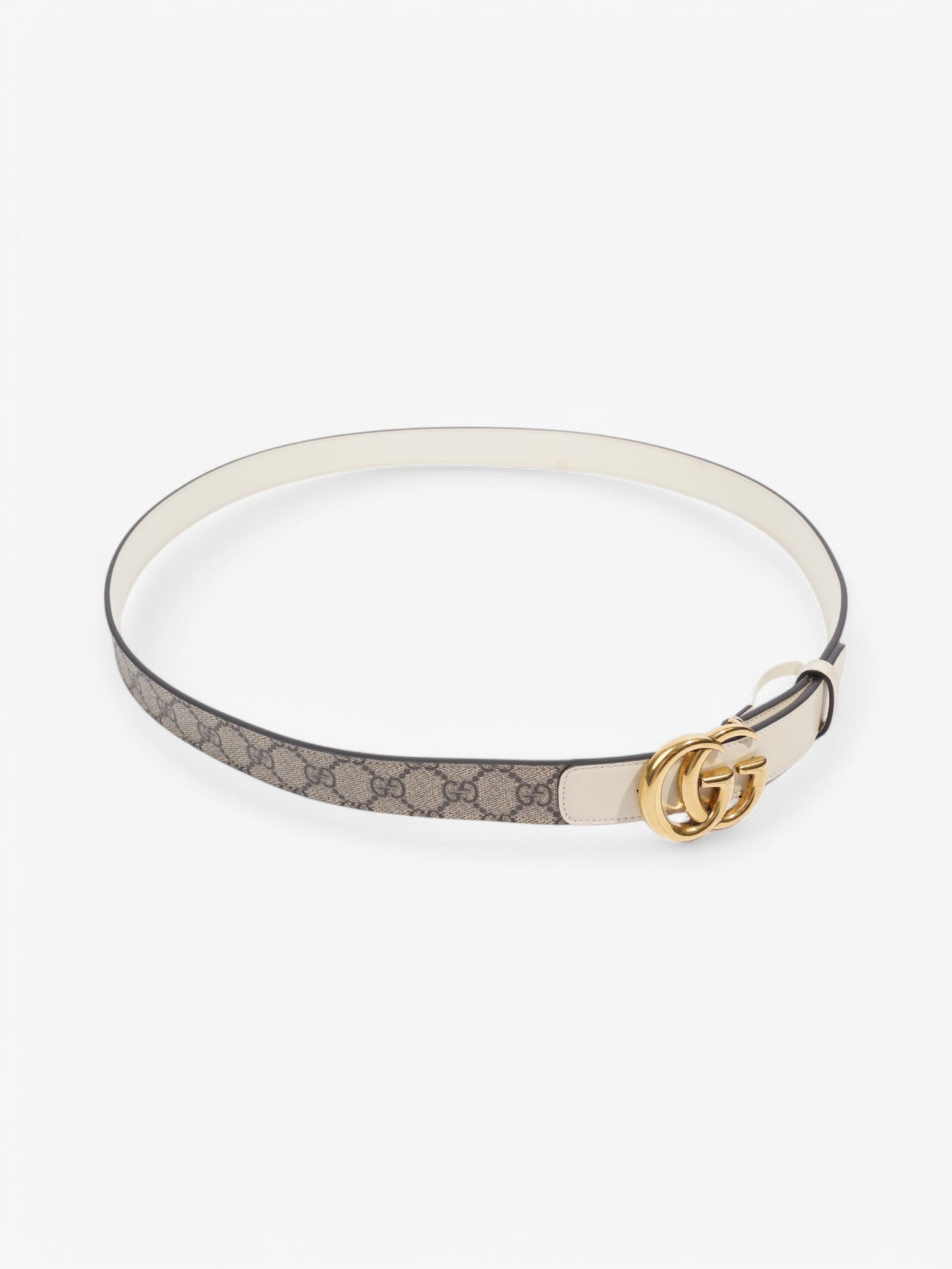 Gucci GG Blet Beige  / White Coated Canvas